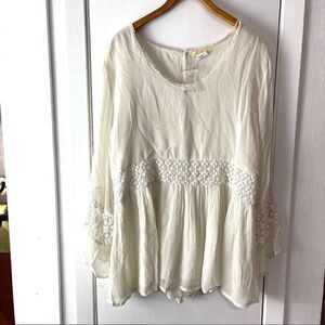 Sweet magnolia boho crochet detail dress